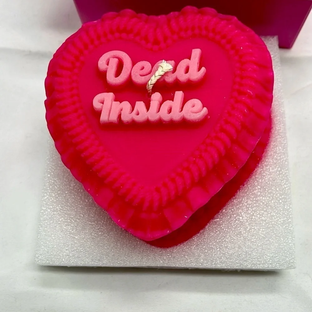 Soy Wax Blend Candle Dead Inside Heart Candle